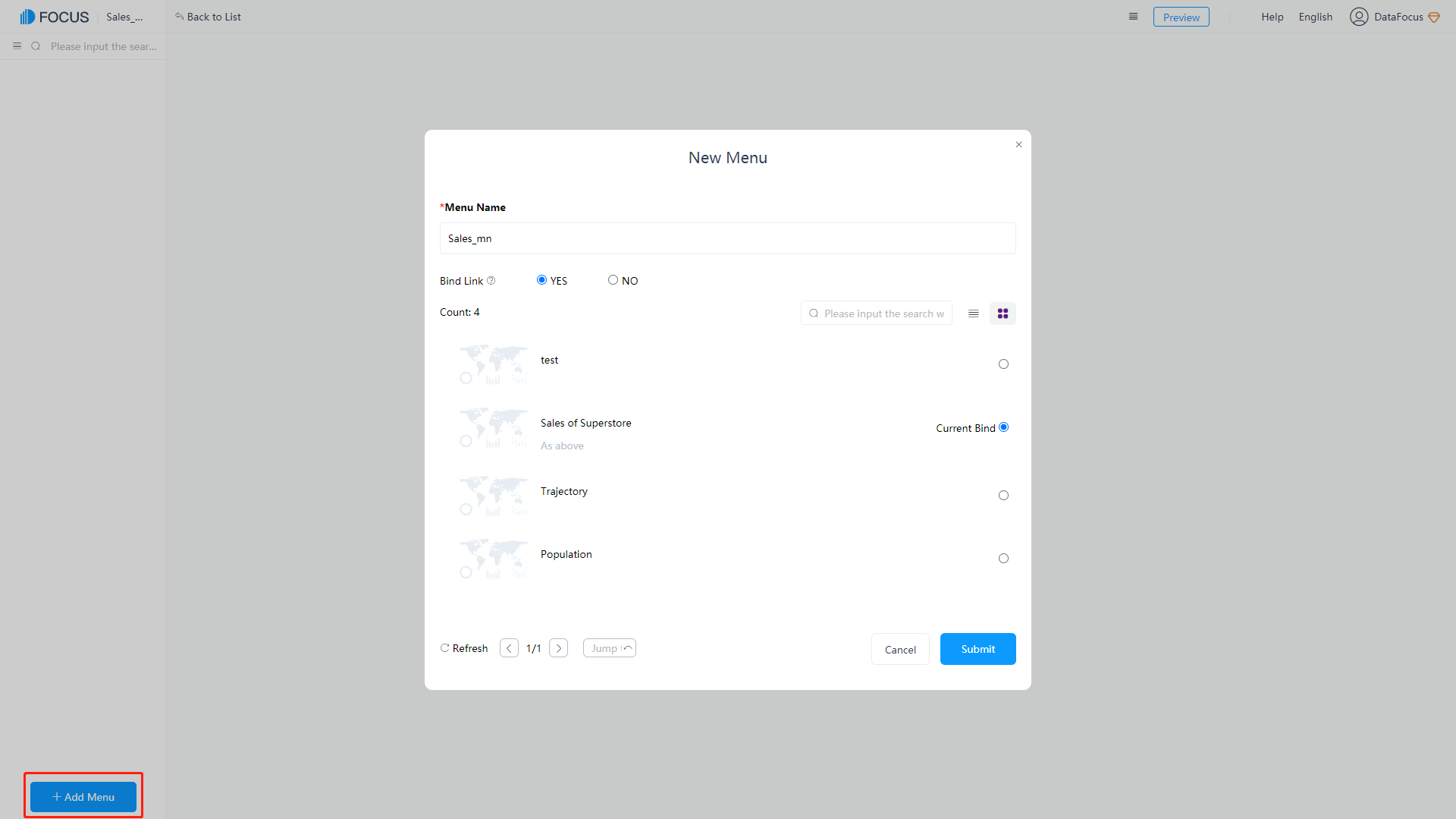 Figure 5-9-3 Add menu